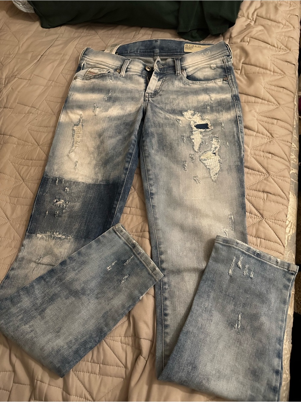 Diesel Light Wash Distressed Francy Jeans 27x31